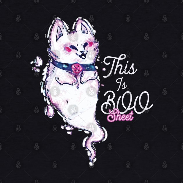 This is boo sheet funny halloween cat ghost by Trendsdk